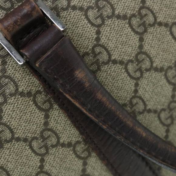 GUCCI GG Supreme Hand Bag PVC Leather Beige 114537 Auth am5468 - Picture 8 of 16